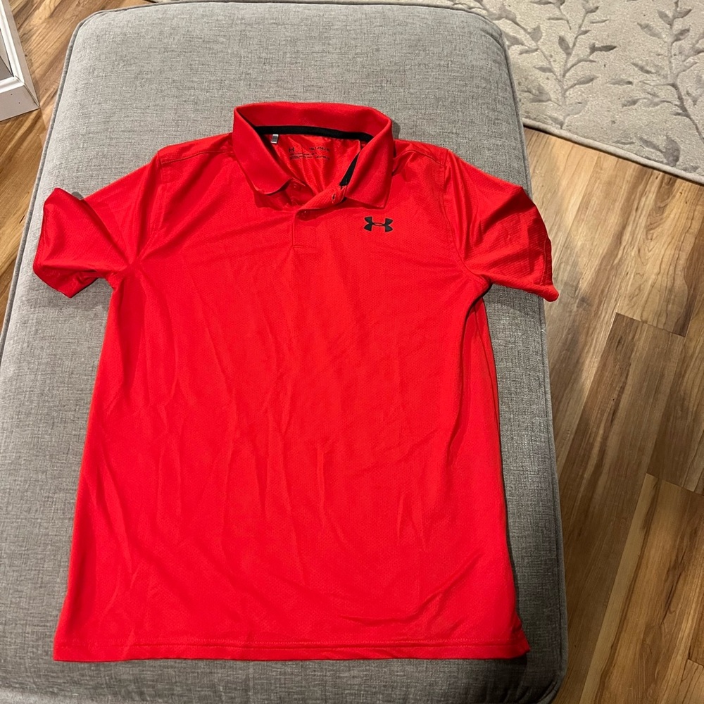 Under Armour Men's Bright Red Polo Shirt